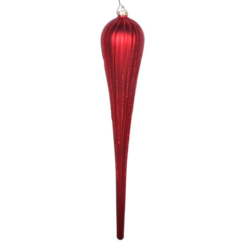 Ornement de Noël à paillettes, Rouge