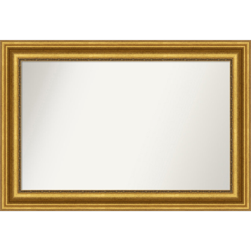 Miroir de salle de bain Jashawna, 25,75 po x 37,75 po, Doré