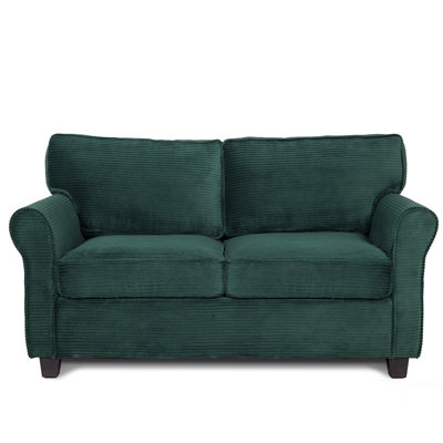 57" Modern 2-Seater Corduroy Sofa With Removable Backrest & Seat Cushions,Padded Armrests,High Rebound Sponge Filled With Solid Wood And Composite Frame,Easy Assembly For Living Room,Bedroom,Office.