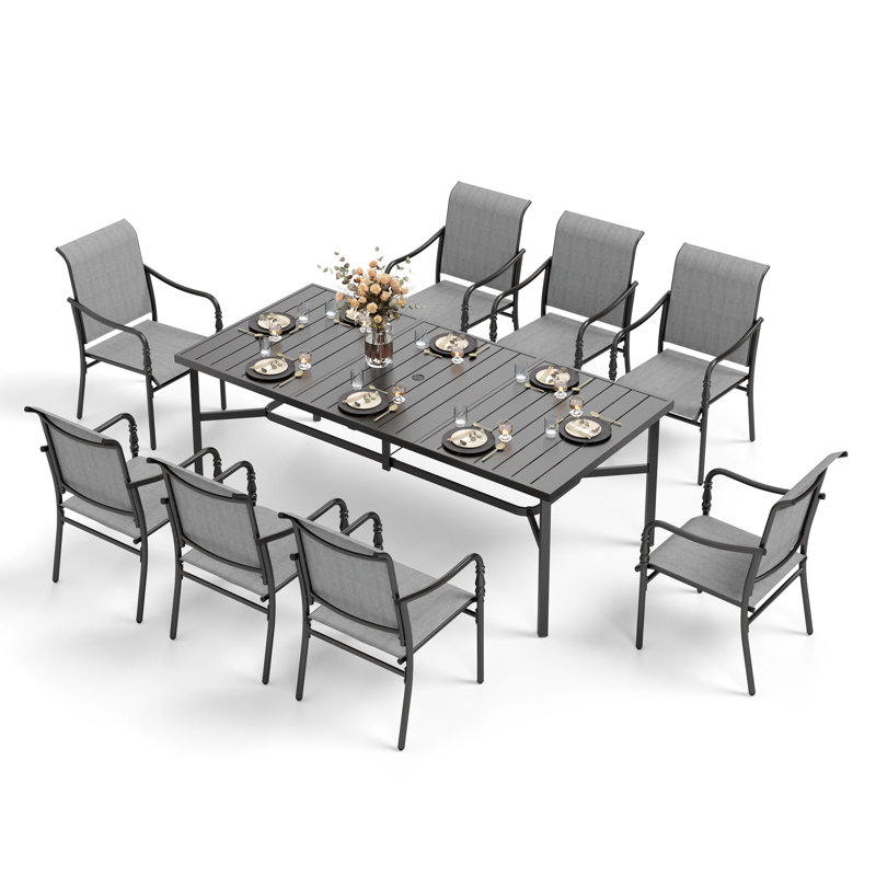 Ensemble repas d'extérieur 9 pièces Asfand