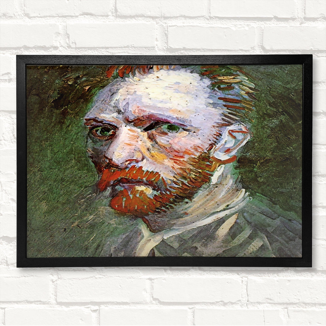 Selbstporträt 4 von Vincent Van Gogh - Geschlossener Eckrahmen Kunstdrucke auf Holz