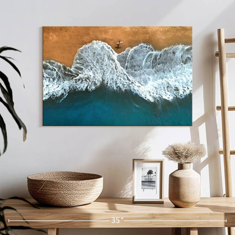 Gillard, surfeur sur sable, H 16 po x l 24 po