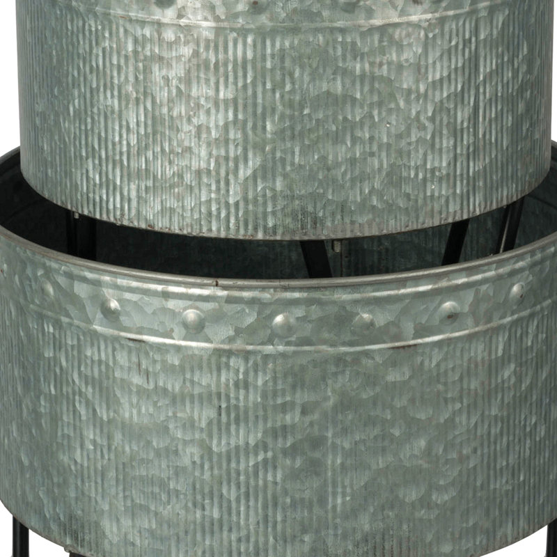 Set Of 3 Huxley Metal Decorative Pots