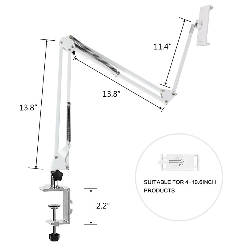 Système de fixation pour tablette, Blanc