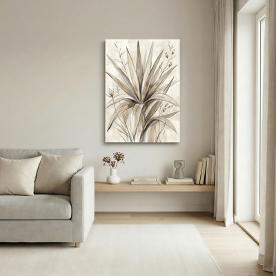 Ensemble de 1 tableau sur toile représentant une plante du désert