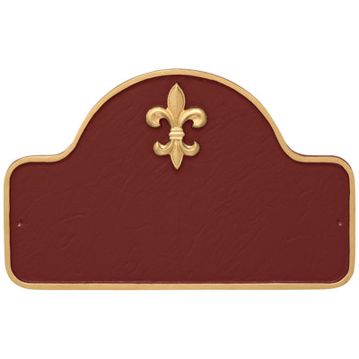Plaque d'adresse à une ligne Fleur de Lis