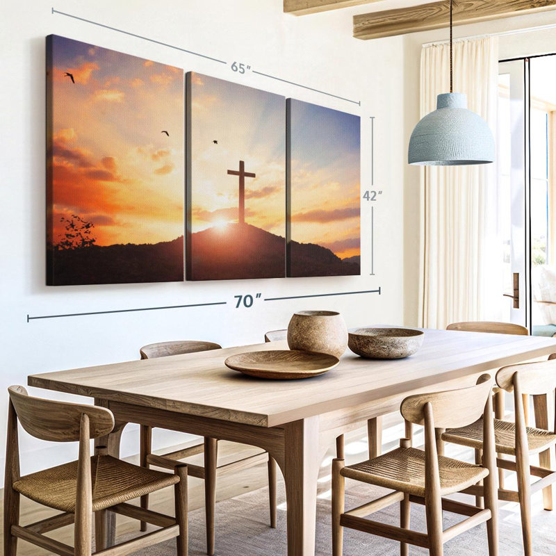 " Sunset Cross " Print, 42" H x 65" W x 1.25" D