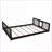 Full Size Solid Pine Triple Bunk Bed with Ladder &amp; Slide Espresso for Family Sleepovers
