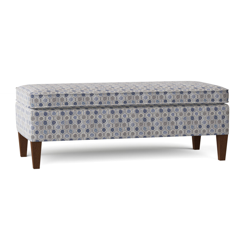 Banc de rangement Peony, Bleu fumé performance multicolore, Espresso