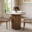 Round Solid Wood Base Dining Table