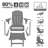 4-in-1 Multifunctional Folding Adirondack Rocking Chair with Retractable Ottoman(Set Of 2)-426933525