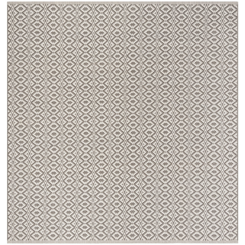 Aliete Hand Woven Cotton Ikat Rug, Square 6'