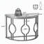 Console industrielle 43 po, canapé d'appoint en forme de demi-lune