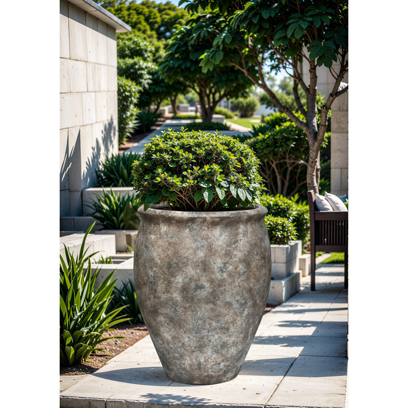 Pot de fleurs Titan Jar, grand format, léger, en fibre de verre, lot de 3 - Intérieur/Extérieur, 21,5 po x 19,0 po