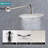 Wall Mounted Round Shower Combo Set With 10" Rain Shower Head And Handheld Shower Head Set With Pressure Balancing Valve-118534794