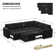 U Shaped Sofa Set Large Velvet Chenille Pullout Sofa Bed Modular Sectional Couch With Storage Ottoman