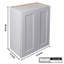 Light Grey Solid Wood Wall Cabinet with 2 Doors, 2 Adjustable Shelves for Kitchen, Bathroom, and Laundry Storage-1030919329-1030919320