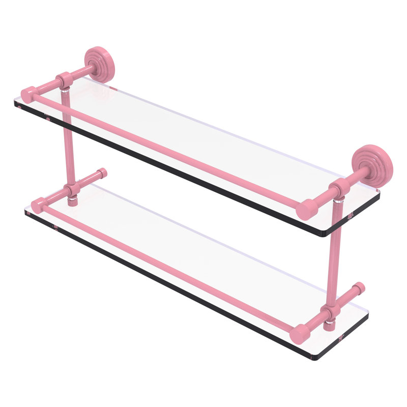 Tablette flottante 2 pièces Waverly Place, H 8 po x l 22 po x P 5 po, Rose