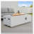 Outdoor Rectangle Propane Fire Pit Table 60inch, 60,000 BTU Concrete Fire Table with Waterproof Cover-1637549071