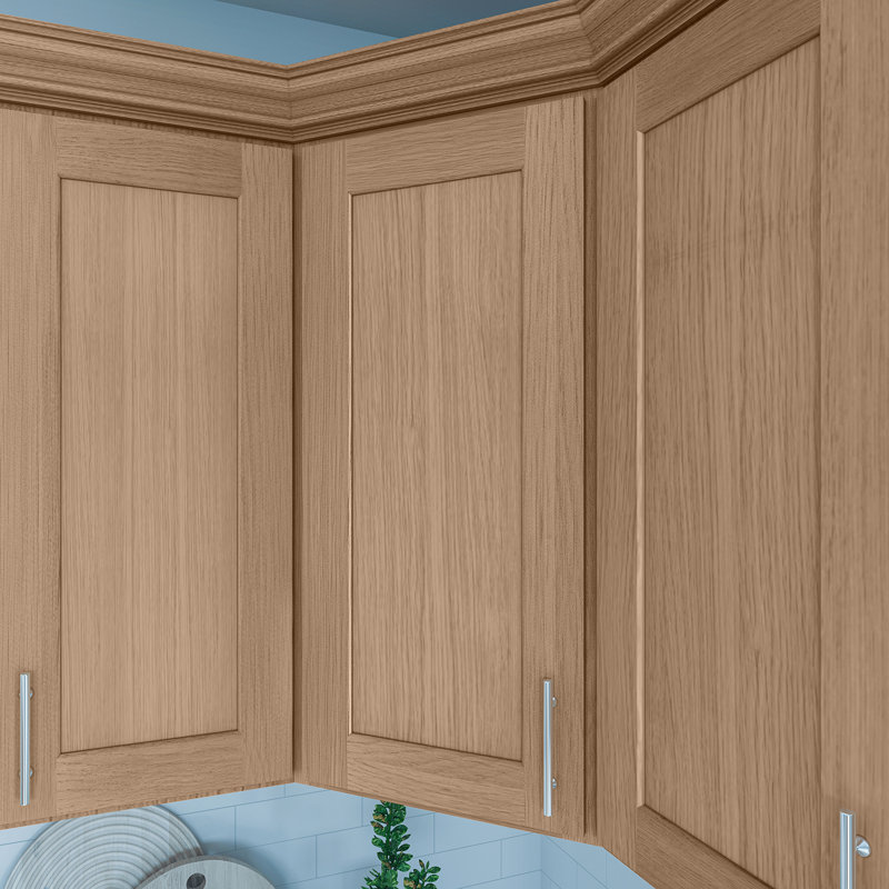 Armoire murale diagonale, L 24 po x H 30 po x P 12 po, Chêne Redondo