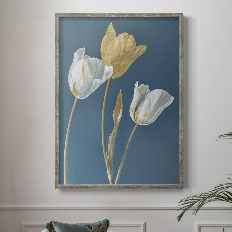 Impression encadrée FLORAL Series CXLV - bois massif, H 11 po x l 9 po