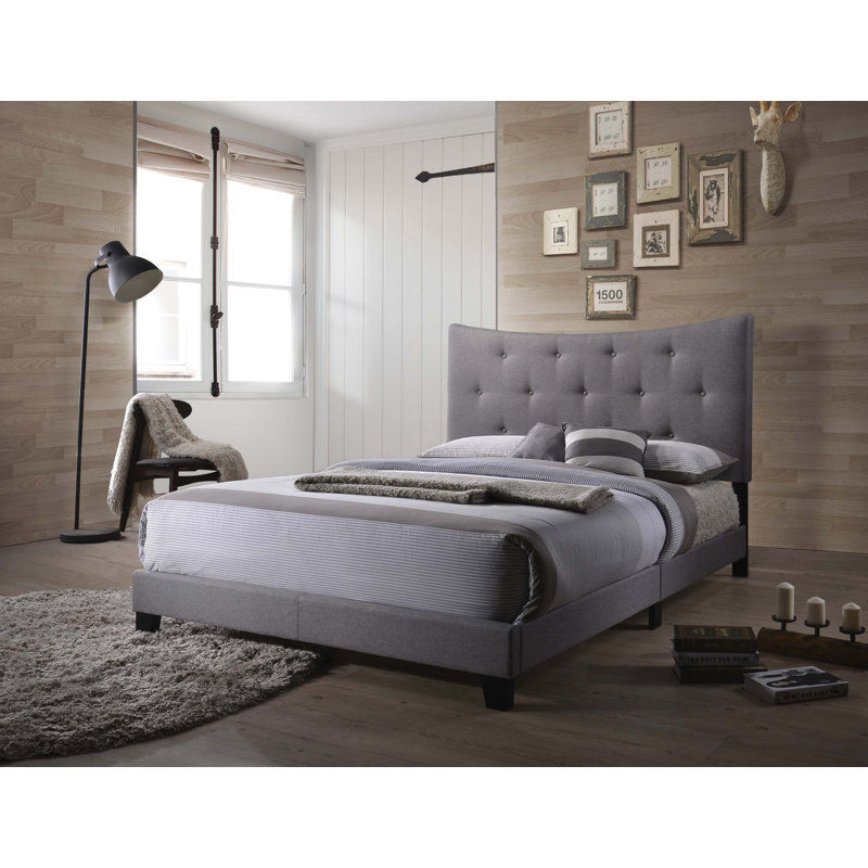 Bed with Tufted Headboard