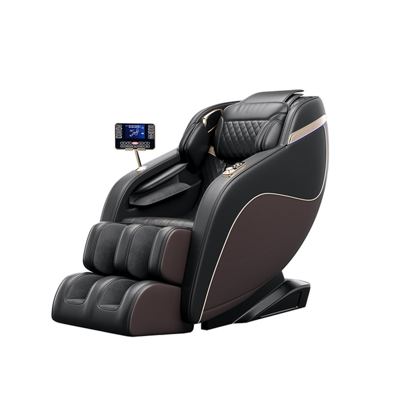 Fauteuil de massage Zero Gravity avec rail SL, Shiatsu, dossier et mollets chauffants, roulettes, haut-parleurs intégrés et contrôle ACL intelligent - Améliorez le confort de votre maison ou de votre bureau!