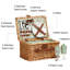Panier en osier, service pour 2