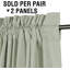Rideaux occultant 100% lin pour chambre à coucher avec passe-tringle pleine lumière et passe-tringle de 42 po de largeur avec rideaux en lin texturé épais-955503032-955503047