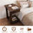 Solid Wood C-Shaped End Table with Adjustable Top, Foldable Shelf & Rolling Casters, Sofa Side Table, Walnut