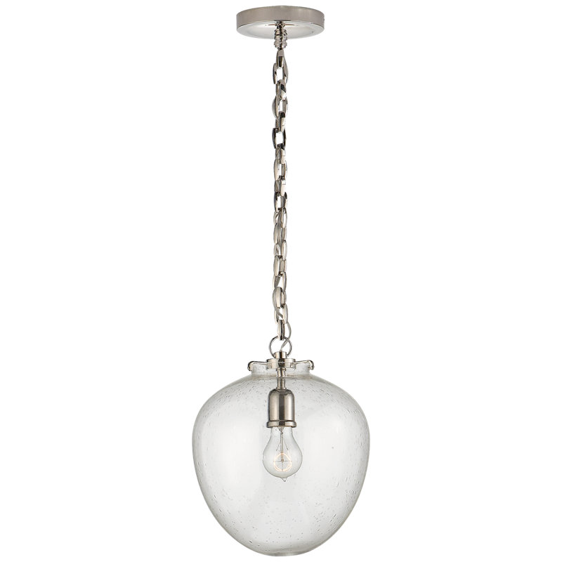 Thomas O'Brien Katie Acorn Pendant, Seeded, Polished Nickel