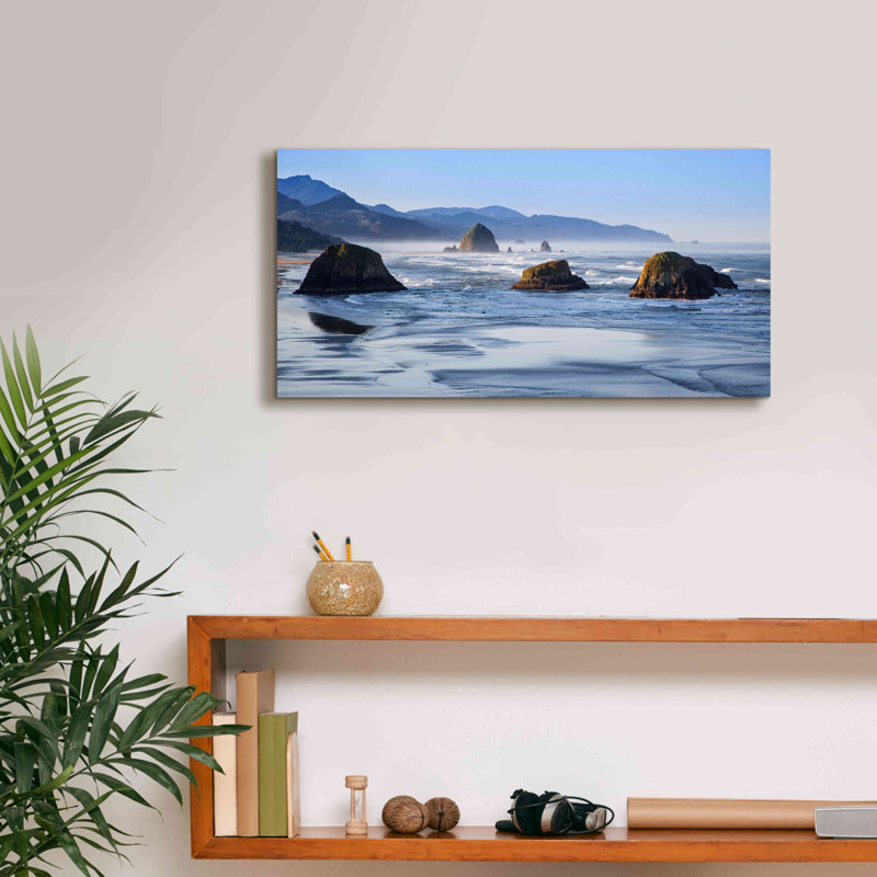 «Cannon Beach» par Michael Broom, estampe numérique sur toile, H 12 po x l 24 po x P 0,75 po