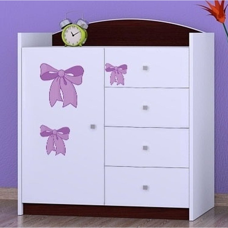 Neuman Kids 4 - Drawer Combo Dresser, Dark Brown