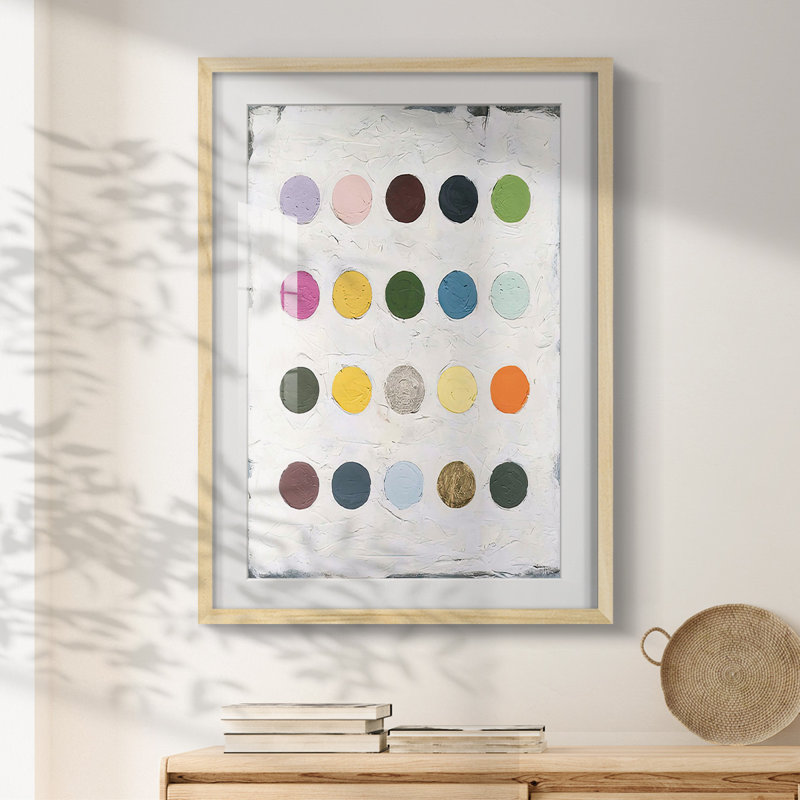 Chroma Dots II - Imprimé encadré, Naturel, H 28,5 po x l 20,5 po