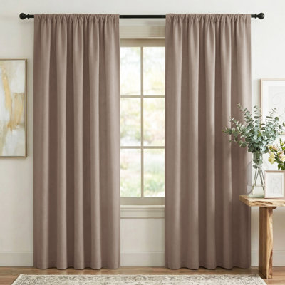 Blackout Curtains for Bedroom, Thermal Insulated Drapes Rod Pocket Privacy Protected Window Panels for Living Room