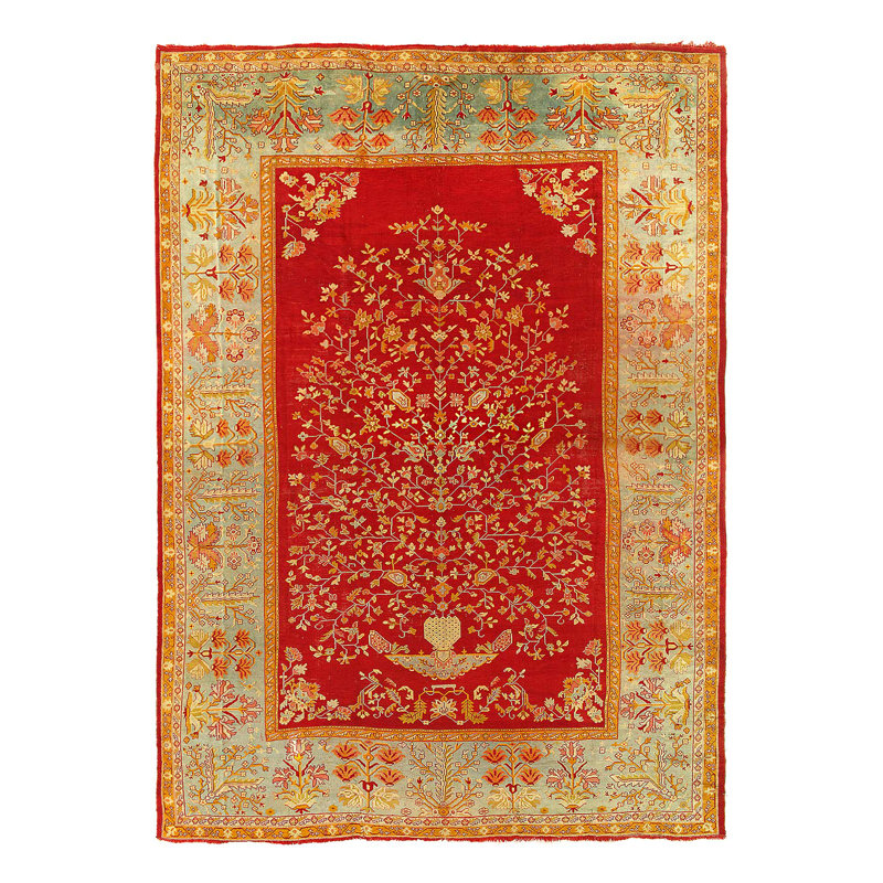 Oushak rouille antique rouille 12 pi 9 po x 17 pi 7 po