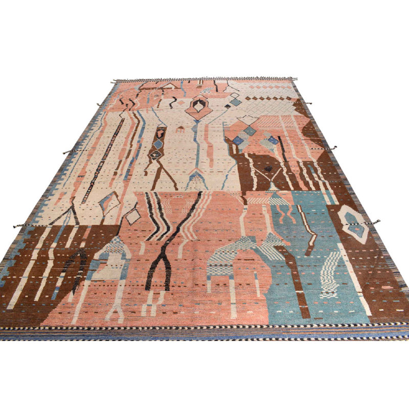 Tapis rectangulaire en laine 12 pi x 18 pi 6 po