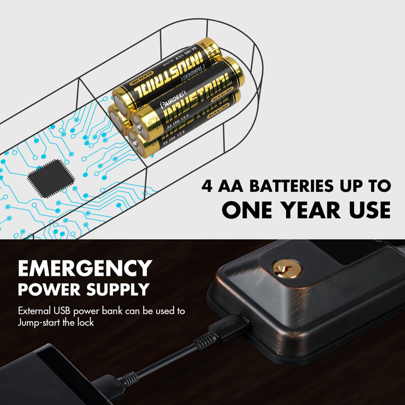 iMagic Touch Screen Deadbolt, Keyless Entry Deadbolt Lock, Electronic ...
