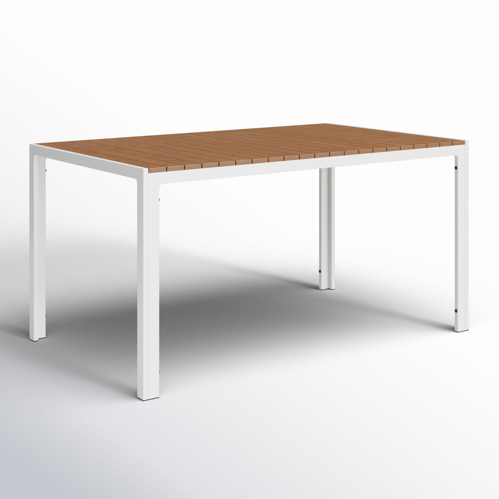 Stillwater Rectangular 6 - Person 59'' L Outdoor, Teak, White