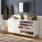Narrow Shoe Storage Entryway Bench, 2 Smooth Flip Drawers & Adjustable Interior Shelves, Padded Anti-Slip Seat & Anti-Tip Design Suitable For Entryway