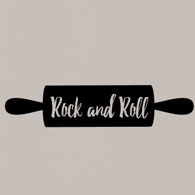 Adhésif décoratif Rock and Roll Rolling Pin, Noir