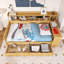 Lit de jour simple à structure en bois avec tablettes de rangement, deux tiroirs de rangement et bureau d'étude-224548663-224548660