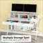 Bureau, bureau d'écriture avec tablette de rangement