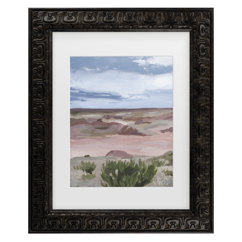 «Pamela Munger Forest Petrified Forest Matted», art encadré, H 14,5 po x l 17,5 po, Encadrement gris foncé