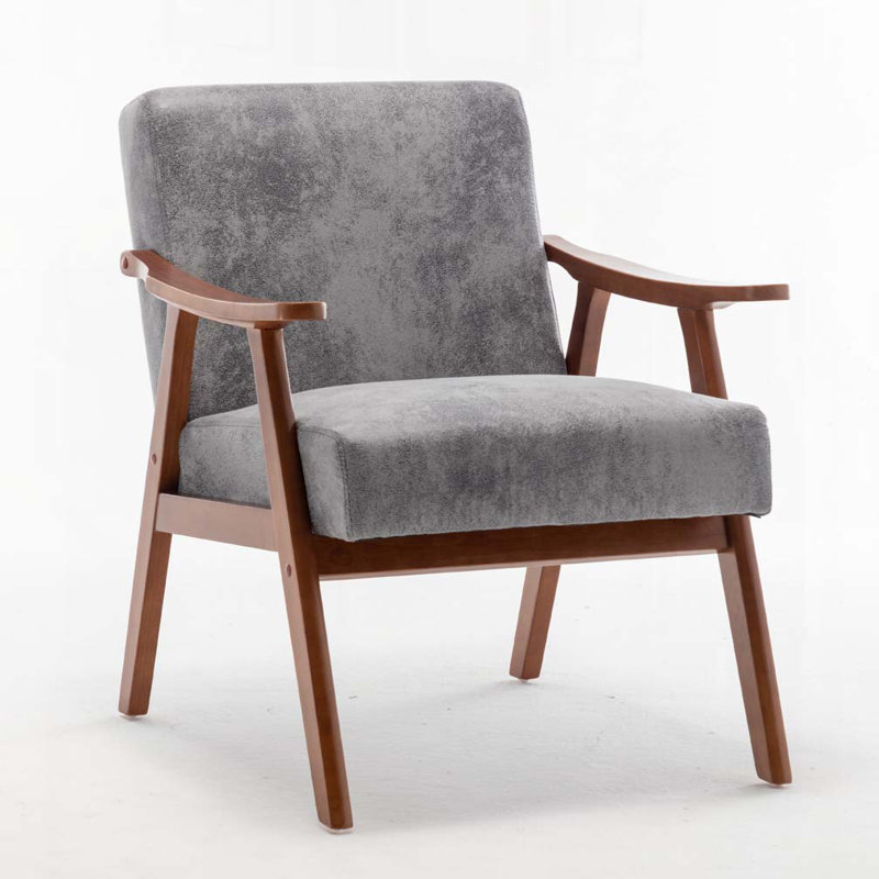 Jamesina 26.37" W Armchair, Gray Fabric