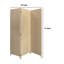Delaporte 47'' W x 71'' H 3 - Panel Solid Wood Folding Room Divider-1359520765