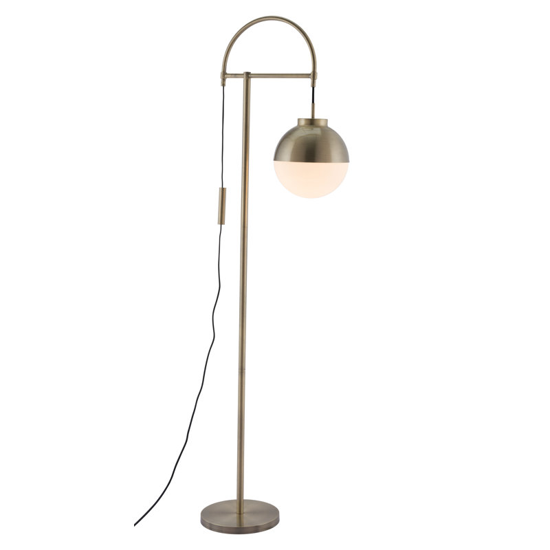Lampe sur pied Waterloo blanche et bronze