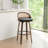 Leeana Mid-Century Modern Rattan Bar Stools With Upholstered Seat（Set Of 4)-2033474111-2033474098