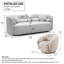3 + 1, canapé moderne luxueux pour le salon, canapé rembourré en molleton beige bouclé pour bureau personnel, beige clair-129880554