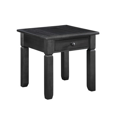 Solid Wood End Table With Drawer